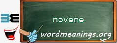 WordMeaning blackboard for novene